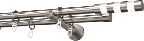 Karnisze metalowe Ø25