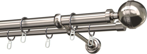 Karnisze metalowe Ø25