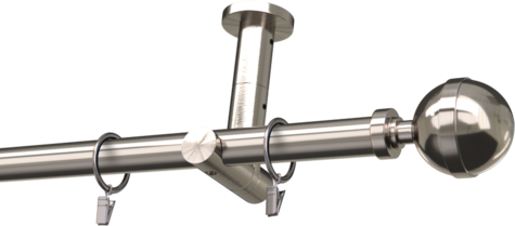 Karnisze metalowe Ø25