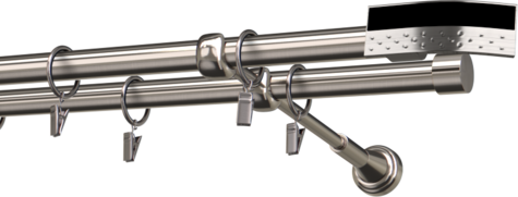 Karnisze metalowe Ø25