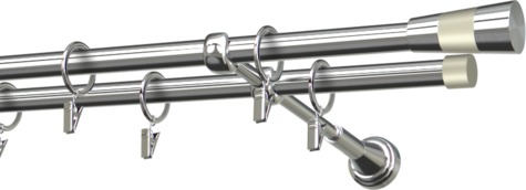 Karnisze metalowe Ø25