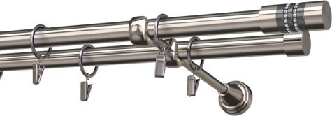 Karnisze metalowe Ø25