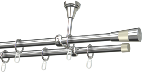 Karnisze metalowe Ø25