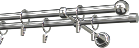 Karnisze metalowe Ø25