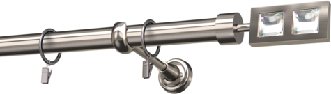Karnisze metalowe Ø25