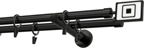 Karnisze metalowe Ø25