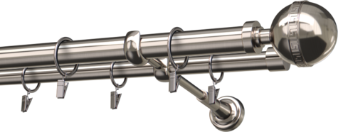 Karnisze metalowe Ø25