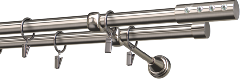 Karnisze metalowe Ø25