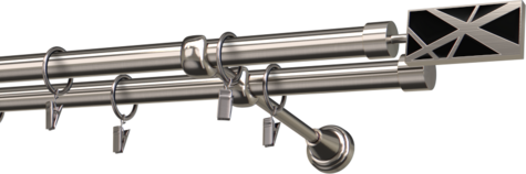 Karnisze metalowe Ø25