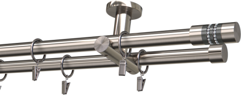 Karnisze metalowe Ø25
