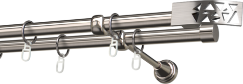 Karnisze metalowe Ø25