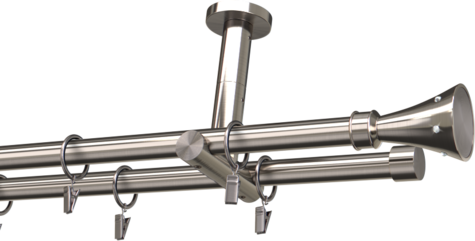 Karnisze metalowe Ø25