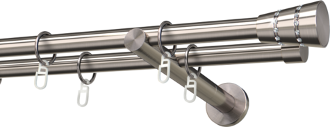 Karnisze metalowe Ø25
