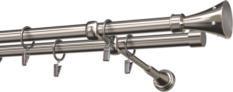 Karnisze metalowe Ø25