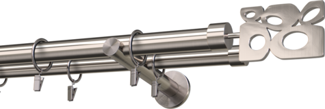 Karnisze metalowe Ø25