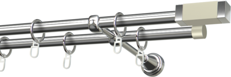Karnisze metalowe Ø25