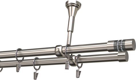 Karnisze metalowe Ø25