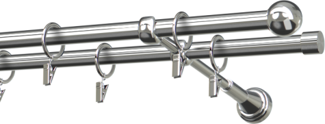 Karnisze metalowe Ø25