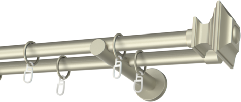 Karnisze metalowe Ø25