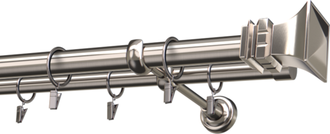Karnisze metalowe Ø25