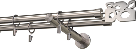 Karnisze metalowe Ø25