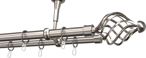 Karnisze metalowe Ø25