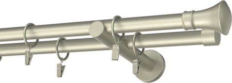 Karnisze metalowe Ø25
