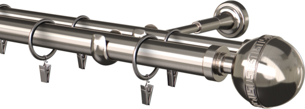 Karnisz metalowy podwójny Ø25/19mm Verso