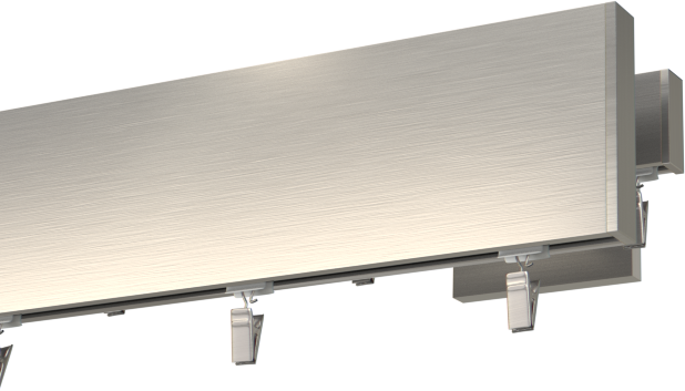 Karnisz Prestige w kolorze aluminium szczotkowane