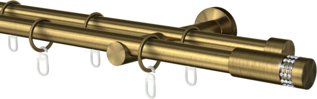 Karnisz metalowy podwójny 19mm Carbonera agrafka