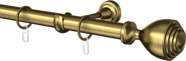 Karnisz metalowy pojedynczy fi25mm Avanti  agrafka