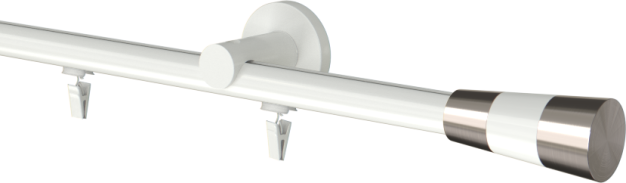 Karnisz pojedynczy przesuwny Valleo biała