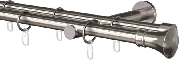 Karnisz metalowy podwójny 19mm Colosseo  agrafka