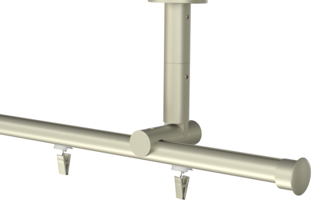 Karnisz satynowy sufitowy pojedynczy szynowy  Duo