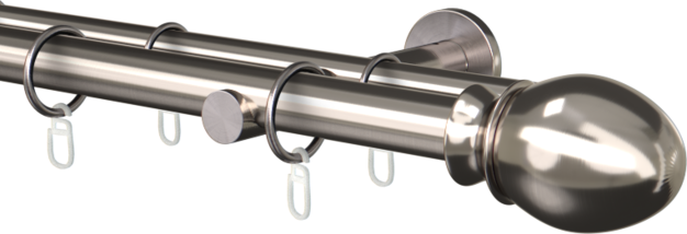 Karnisz metalowy podwójny Ø25/19mm Bellono agrafka