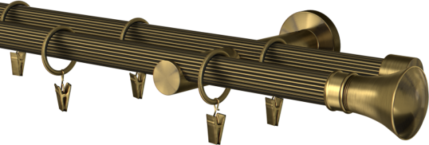 Karnisz metalowy podwójny 19mm Colosseo
