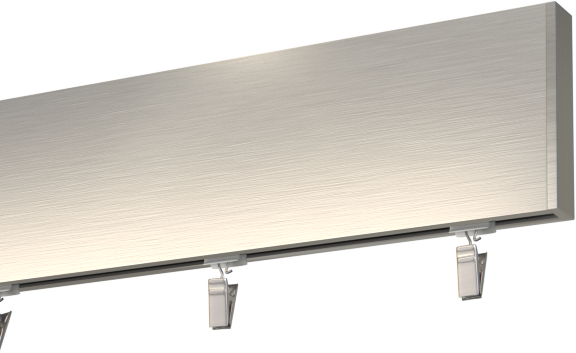 Karnisz  pojedynczy Prestige  w kolorze aluminium szczotkowane