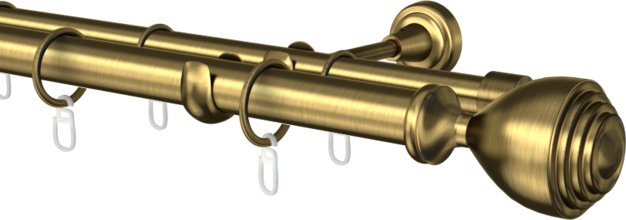 Karnisz metalowy podwójny Ø25/19mm Avanti agrafka