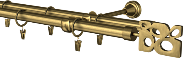 Karnisz metalowy podwójny 19mm Doxa