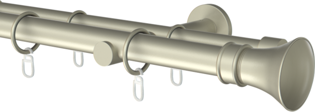 Karnisz metalowy podwójny Ø25/19mm Colosseo agrafka