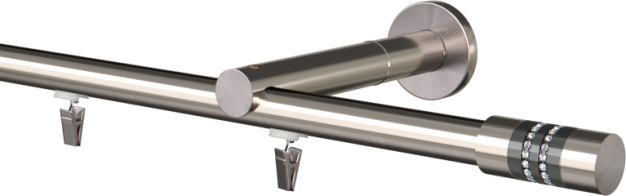 Karnisz pojedynczy szynowy Onyx