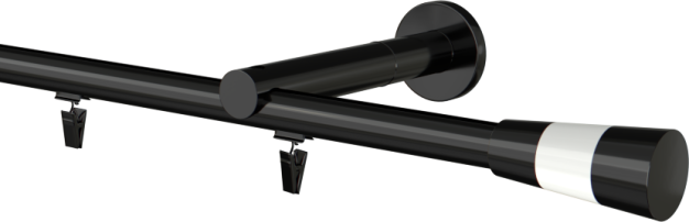 Karnisz pojedynczy czarny Valleo