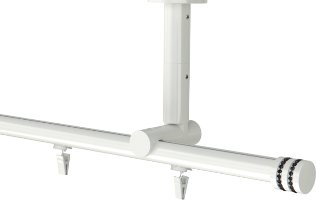 Biały karnisz sufitowy pojedynczy szynowy Vesta
