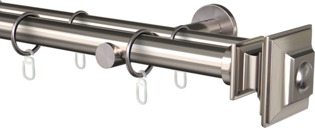 Karnisz metalowy podwójny Ø25/19mm Barocco  agrafka