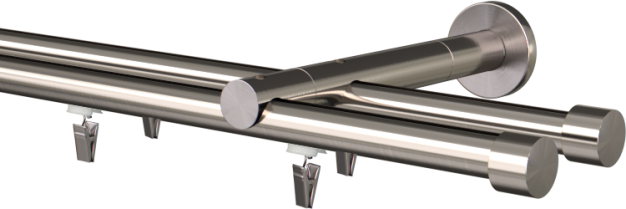 Karnisz podwójny szynowy Rullo