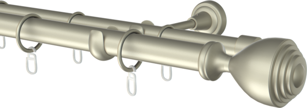 Karnisz metalowy podwójny Ø25/19mm Avanti agrafka