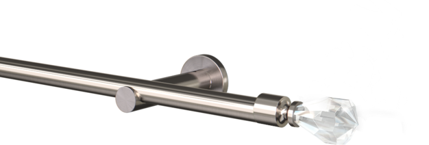 Karnisz pojedynczy metalowy Cristal