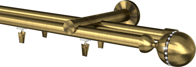 Karnisz podwójny Corso cristal