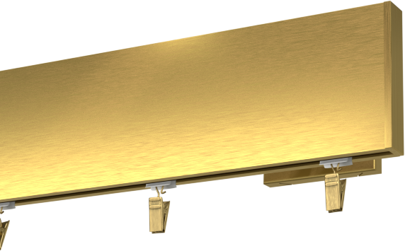 Karnisz  pojedynczy Prestige w kolorze złotym