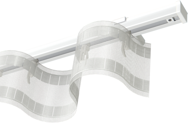 Szyny sufitowe z systemem WAVE aluminiowe pojedyncze 